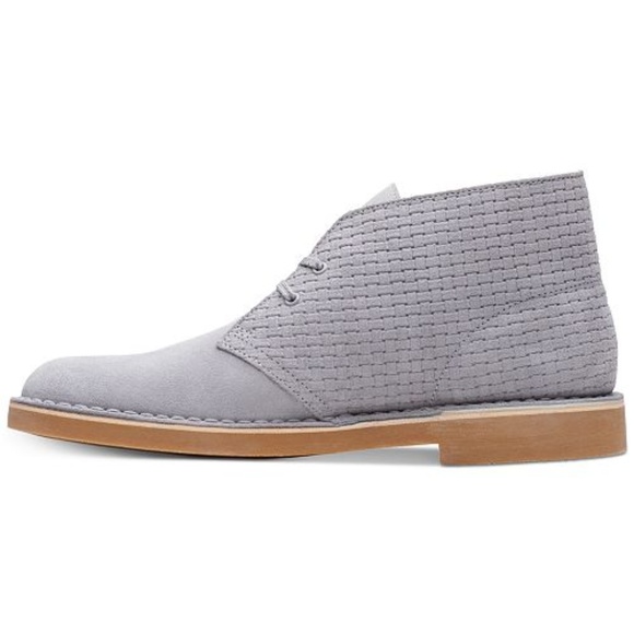 Clarks Men\'s Grey Bushacre 2 Chukka Boots